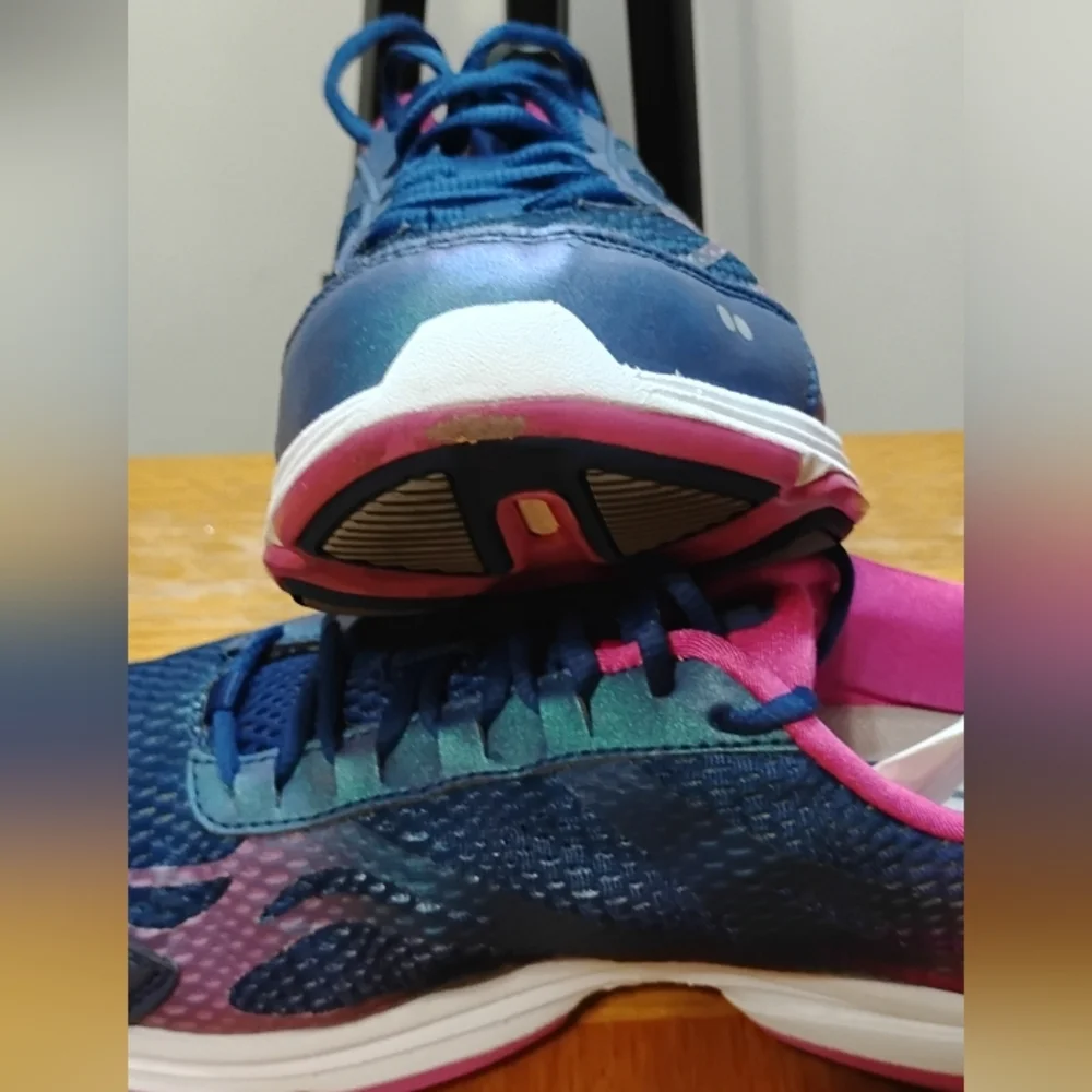 Ryka Womens 9.5 Devotion Plus 2 Walking Sneakers Blue Pink Comfort Athletic Shoe - Picture 6 of 16